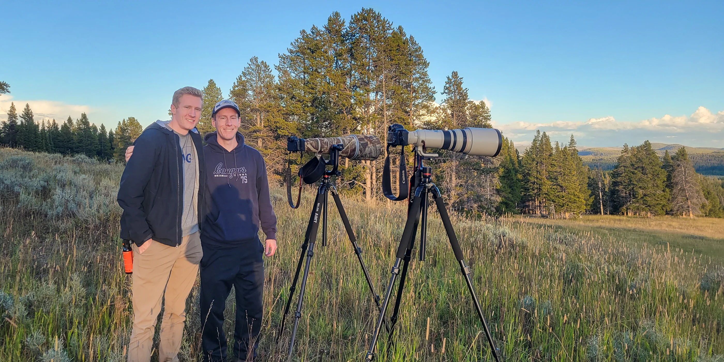 The Free Brothers Photography team with their cameras